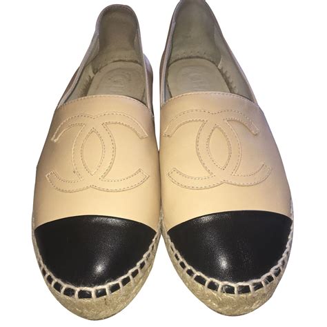 chanel leather espadrille sneakers flats shoes|where to buy Chanel espadrilles.